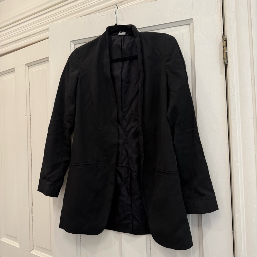 Eileen Fisher Black Tencel Blazer
